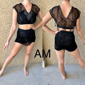 Black fringe costume AM